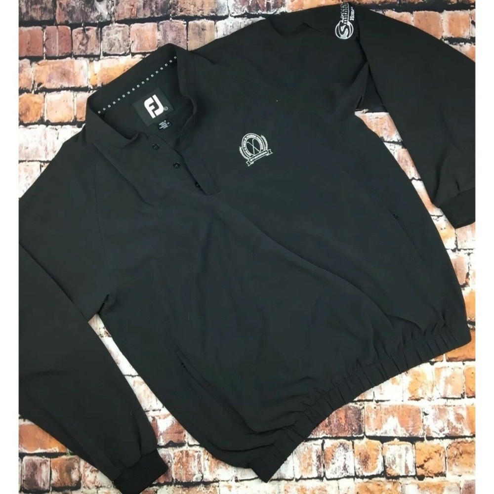 FootJoy Mens 1/4 Button Jacket Golf Windbreaker L